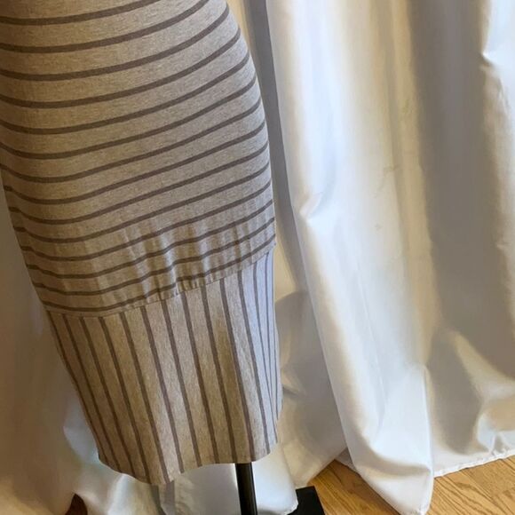 LULAROE JULIA dress in size small 2 tone gray colored stripes - Picture 6 of 12